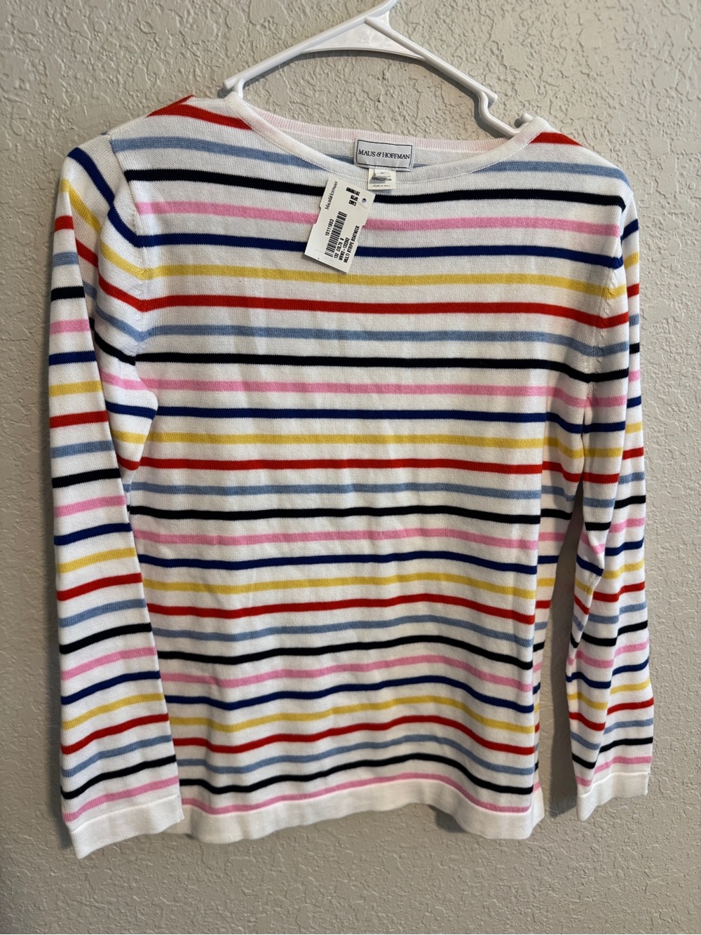 Maus & Hoffman Multi-Color Striped Long Sleeve Sweater by Marks & Spencer